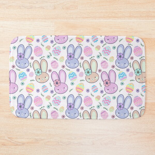 Item preview, Cute Easter bunny and colorful eggs pattern  designed and sold by Yarafantasyart.