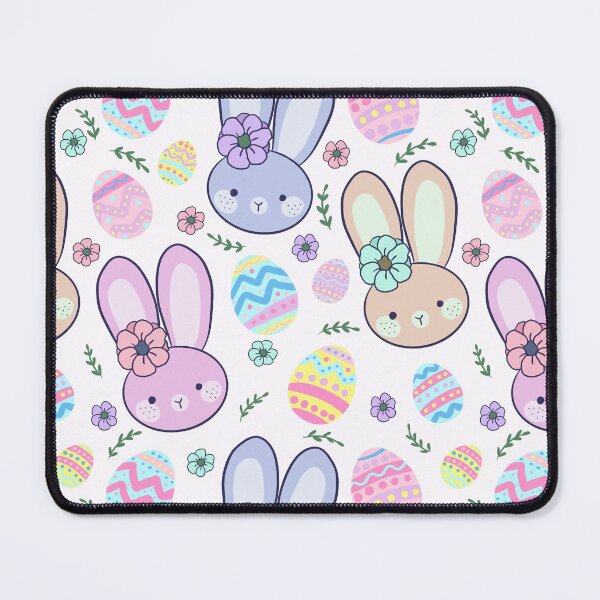 Item preview, Cute Easter bunny and colorful eggs pattern  designed and sold by Yarafantasyart.