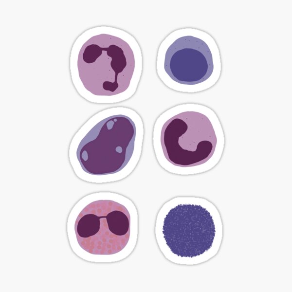 Item preview, White Blood Cell Sticker Pack designed and sold by selsky.