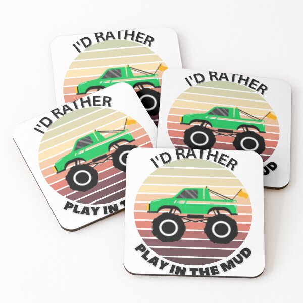 Item preview, I'd Rather play In The Mud Funny Monster Truck Saying designed and sold by HanaiPrint.