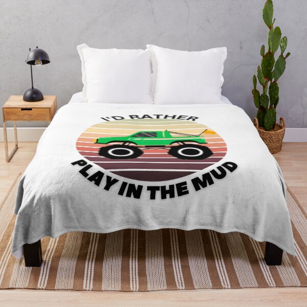 Item preview, I'd Rather play In The Mud Funny Monster Truck Saying designed and sold by HanaiPrint.