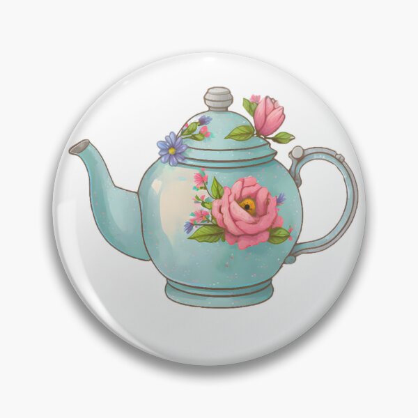 Item preview, Cute Floral Pastel Teapot Art designed and sold by Iosis-Art.
