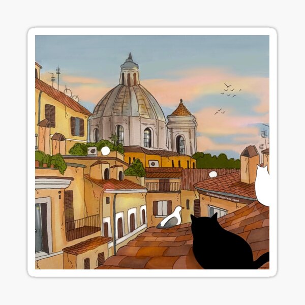 Item preview, Late Afternoon on the Roof designed and sold by Stanis the Cat.