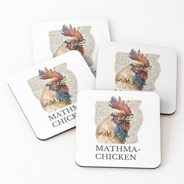 Item preview, Mathmachicken | Funny Chicken T-Shirt | Chicken Sticker designed and sold by GlassFrogPrints.