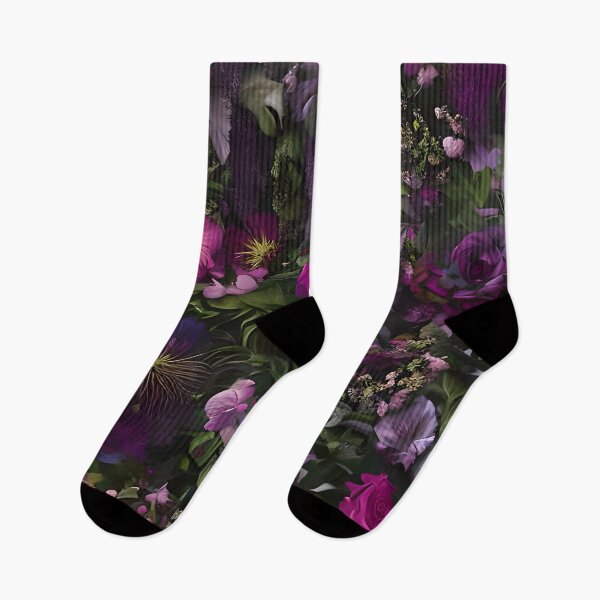 Item preview, Decadent Gothic Beauty: A Purple and Violet Floral Composition designed and sold by nouveaudecor.