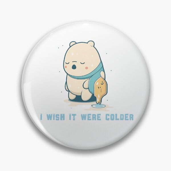 Item preview, I wish it were colder | Sad Ice Bear | Cute Cartoon designed and sold by lightjourney.