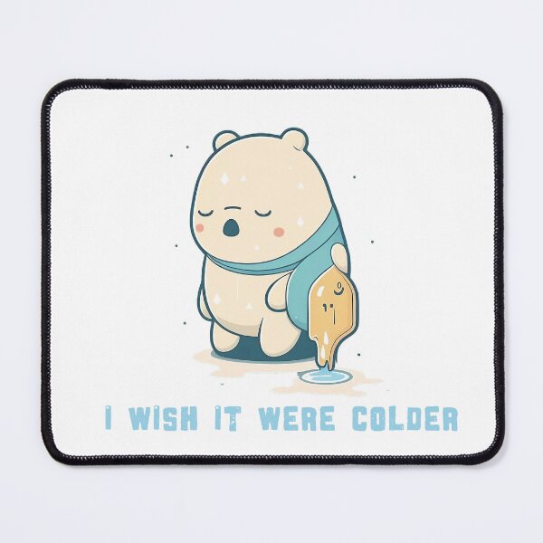 Item preview, I wish it were colder | Sad Ice Bear | Cute Cartoon designed and sold by lightjourney.