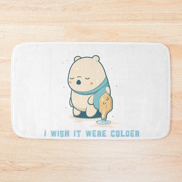 Item preview, I wish it were colder | Sad Ice Bear | Cute Cartoon designed and sold by lightjourney.