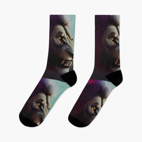 Item preview, Colorful Abstract Lion 8-bit Pixel Art designed and sold by PixelDripped.
