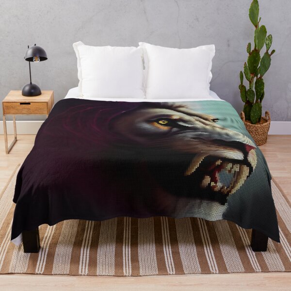 Item preview, Colorful Abstract Lion 8-bit Pixel Art designed and sold by PixelDripped.