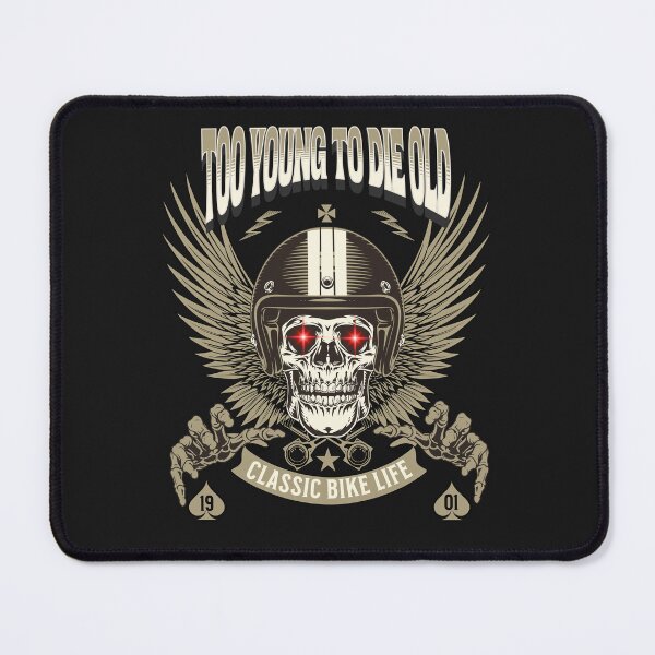 Item preview, TOO YOUNG, TO DIE OLD, DADS CLUB, BIKE MEME,  designed and sold by R B Chrystal.