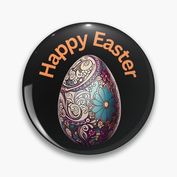 Item preview, Happy Easter Large Easter Egg with Beautiful Design designed and sold by MTJ-Mushrooms.
