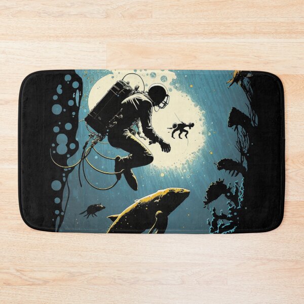 Item preview, Astronaut Diving in The Ocean-Exploring Fish designed and sold by FridPix.