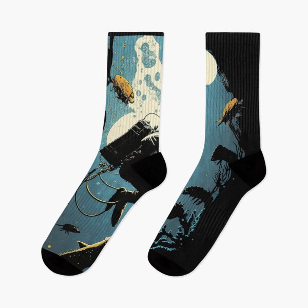 Item preview, Astronaut Diving in The Ocean-Exploring Fish designed and sold by FridPix.