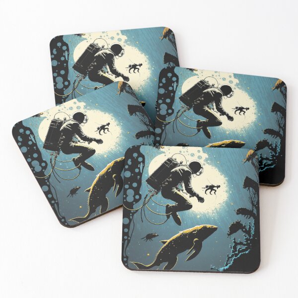 Item preview, Astronaut Diving in The Ocean-Exploring Fish designed and sold by FridPix.