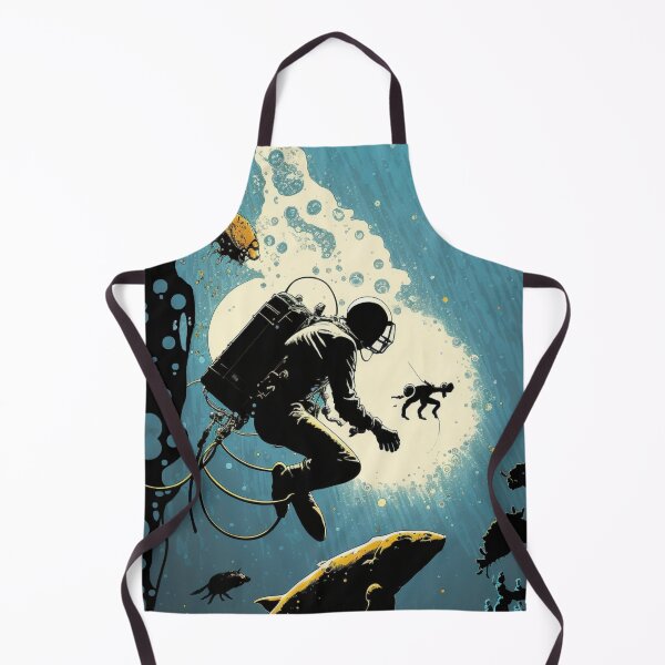 Item preview, Astronaut Diving in The Ocean-Exploring Fish designed and sold by FridPix.