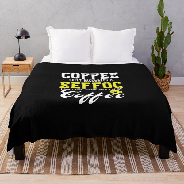Item preview, Coffee Spelled Backwards Is Eeffoc Funny Coffee Lover Typography Quote designed and sold by thedazzlingmonk.