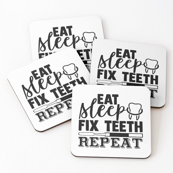 Item preview, EAT SLEEP FIX TEETH REPEAT designed and sold by SticerOcean.