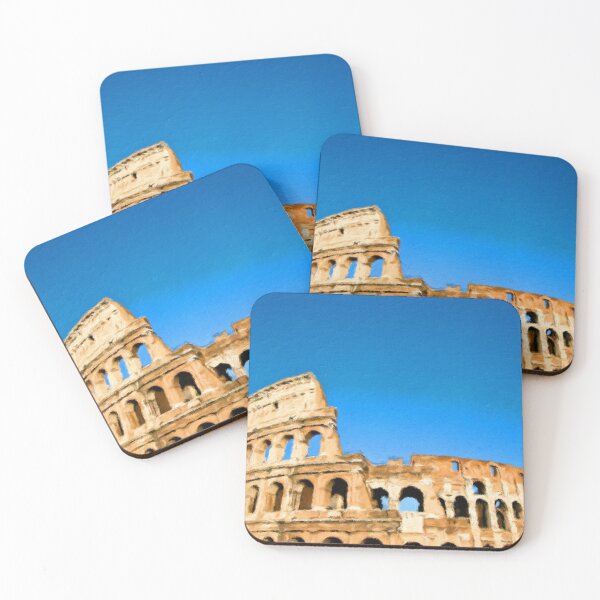 Item preview, Rome, Italy - Colosseum on blue sky - Creative illustration, vintage impressionistic design. designed and sold by Paolo Modena Photography    -   Fine Italian Art.