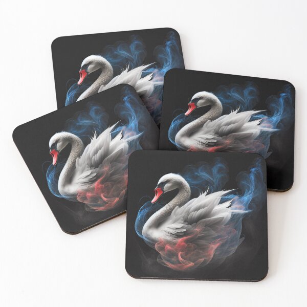 Item preview, Swan with smoke on Black Background  designed and sold by FireFXStudio.