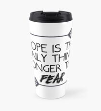 The hunger games quote design Travel Mug
