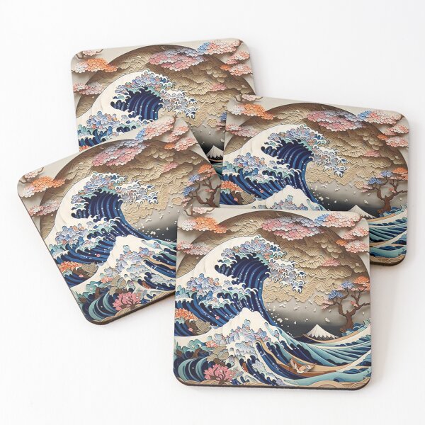 Item preview, Abstract Great Wave Off Kanagawa designed and sold by CyberDreamer.