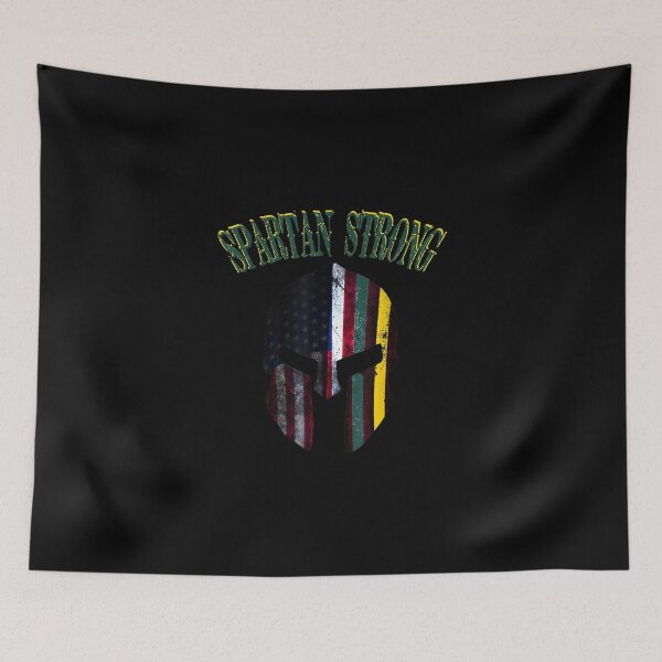 Item preview, Spartan Strong American Spartans Rise Strong T-Shirt designed and sold by Larcossee ⭐⭐⭐⭐⭐.