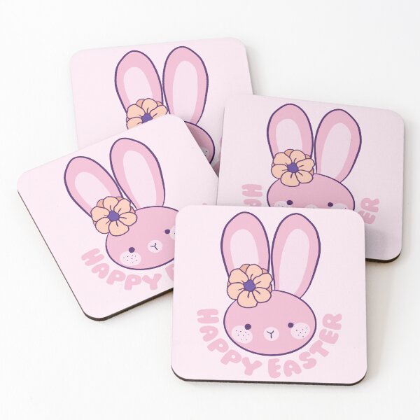 Artikelvorschau, Fröhliche Ostern süßer rosa Osterhase entworfen und verkauft von Yarafantasyart.