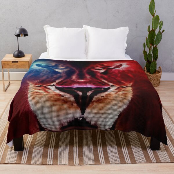 Item preview, Colorful Abstract Lion 8-bit Pixel Art designed and sold by PixelDripped.
