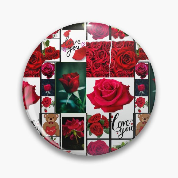 Item preview, Happy Red Rose Day, Red Rose Collage, Happy Rose Day designed and sold by Flowerartlovers.