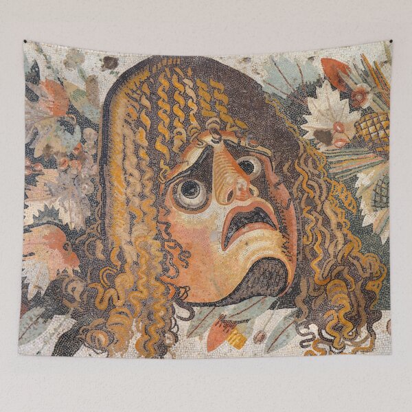 Item preview, Tragic mask mosaic, Pompeii (HD) designed and sold by star-burst.