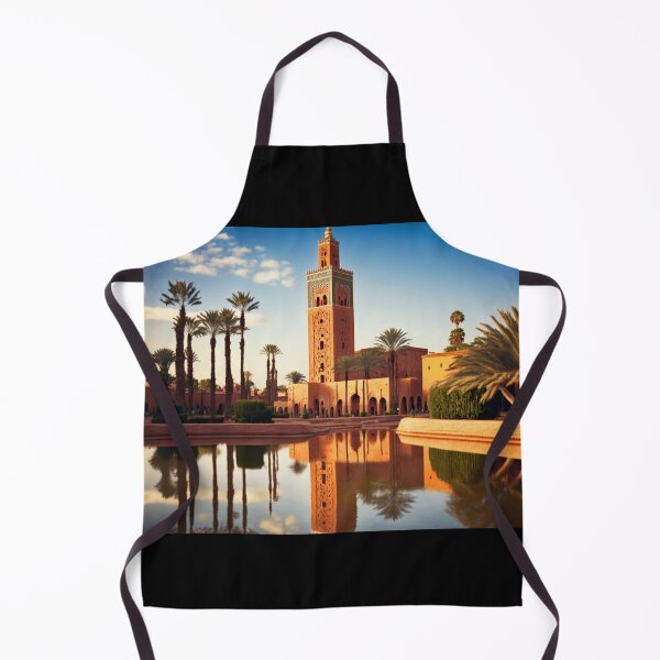 Item preview, Moroccan Oasis Mosque: A Serene Blend of Architecture and Nature designed and sold by BENMBARK.