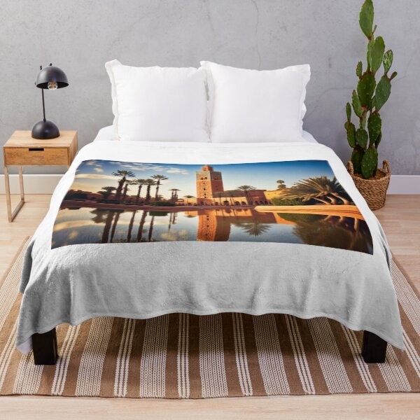 Item preview, Moroccan Oasis Mosque: A Serene Blend of Architecture and Nature designed and sold by BENMBARK.
