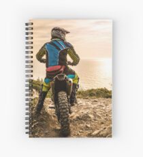 Enduro bike rider Spiral Notebook