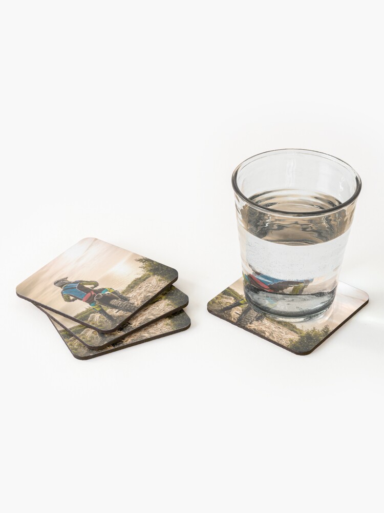 Alternate view of Enduro bike rider Coasters (Set of 4)