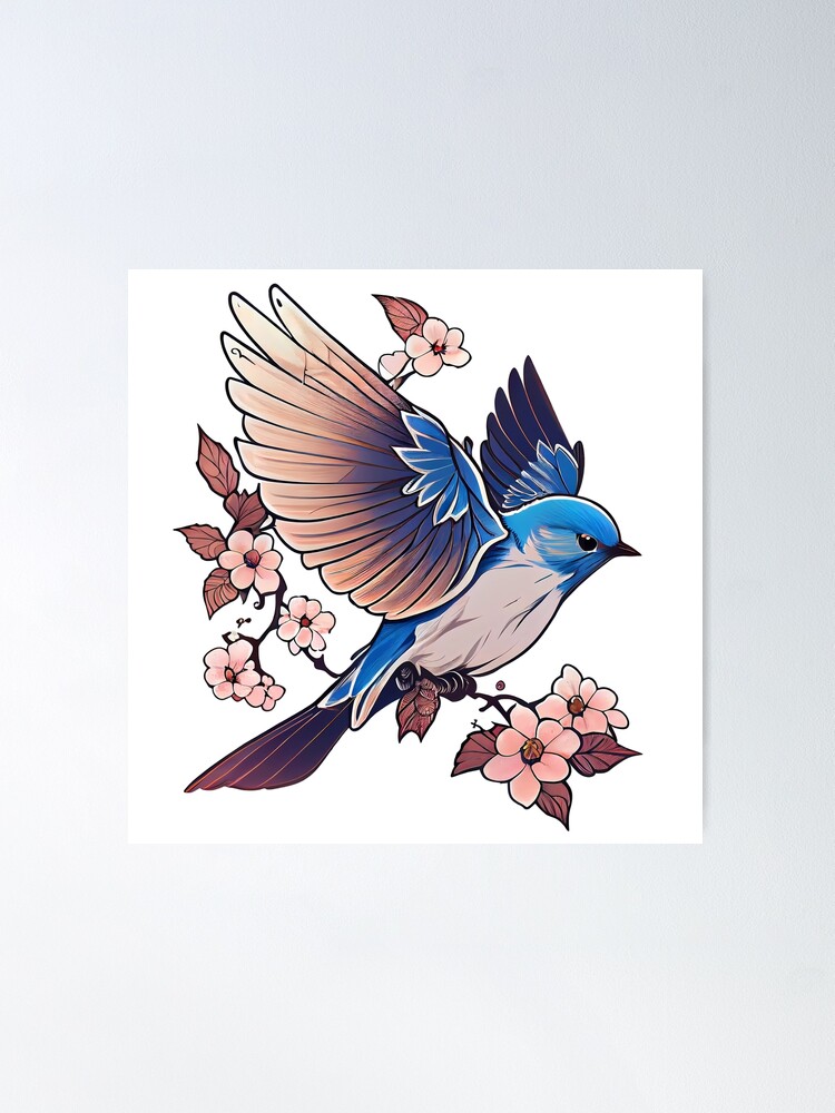 I Do What I Want Vintage Bluebird And Rose Tattoo Painting by Little Bunny  Sunshine - Pixels