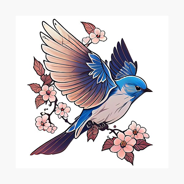 bluebird of happiness  Bluebird tattoo Simple bird tattoo Birds tattoo