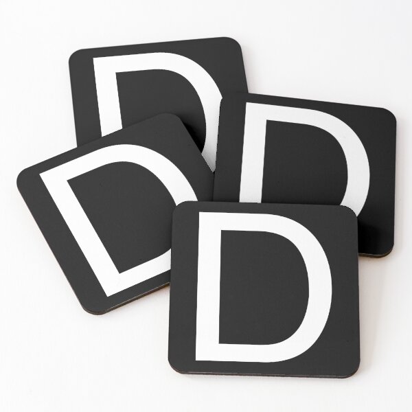 Item preview, Helvetica D in white designed and sold by winterwinter.