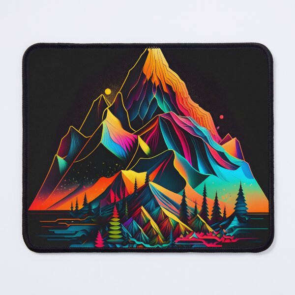 Item preview, Psychedelic Trippy Rainbow Rave Mountain designed and sold by Iosis-Art.