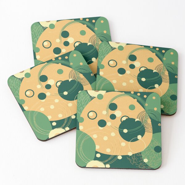 Item preview, Green and Yellow Abstract Circles Pattern designed and sold by SoccaTamam.