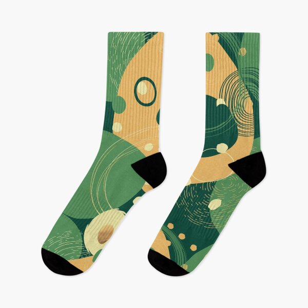 Item preview, Green and Yellow Abstract Circles Pattern designed and sold by SoccaTamam.
