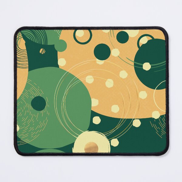 Item preview, Green and Yellow Abstract Circles Pattern designed and sold by SoccaTamam.