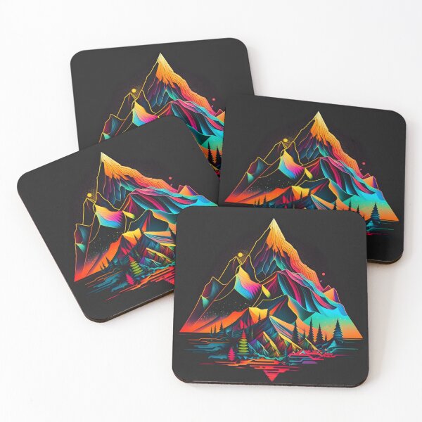 Item preview, Psychedelic Trippy Rainbow Rave Mountain designed and sold by Iosis-Art.