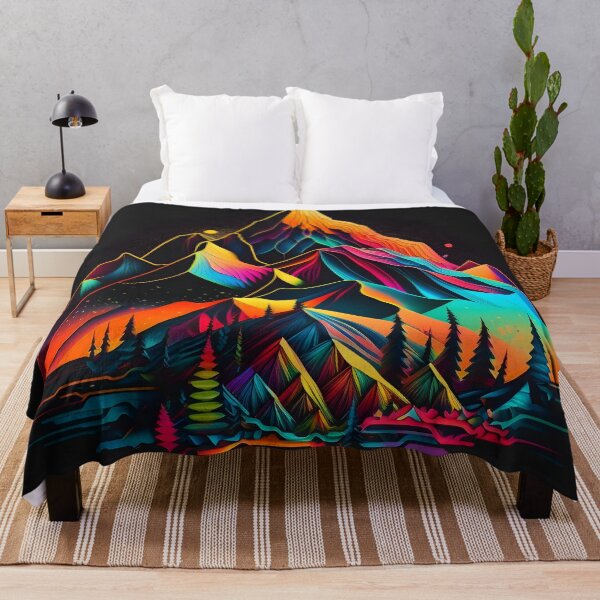 Item preview, Psychedelic Trippy Rainbow Rave Mountain designed and sold by Iosis-Art.