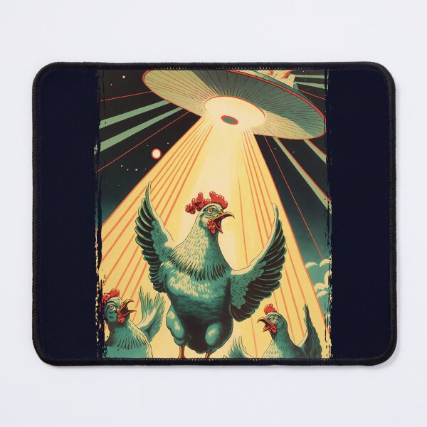 Item preview, Alien UFO Abduction Chicken - Funny Chicken Lover Humor designed and sold by madtoyman.