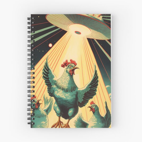 Item preview, Alien UFO Abduction Chicken - Funny Chicken Lover Humor designed and sold by madtoyman.