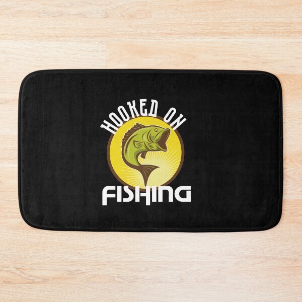 Item preview, Hooked on Fishing, Fish Lover Typography Quote, Cute Fish Cartoon  designed and sold by thedazzlingmonk.