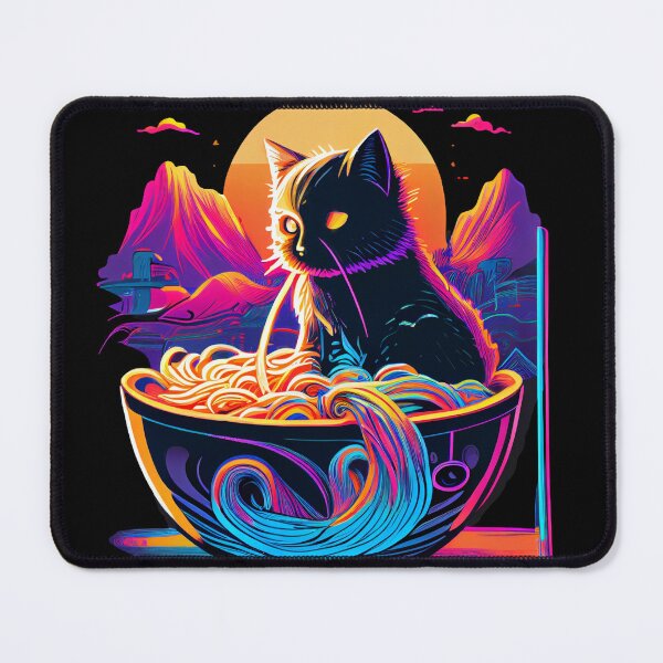 Item preview, Cat Ramen Synthwave designed and sold by pedrogag.