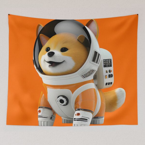 Item preview, Shiba Inu in Astronaut suit designed and sold by PlanetDino.