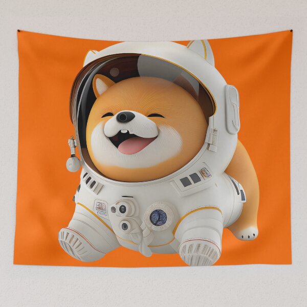 Item preview, Shiba Inu in Astronaut suit designed and sold by PlanetDino.